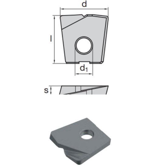 Picture of LMT Fette WPB 06 HF LCPK25M Milling Insert Back Draft